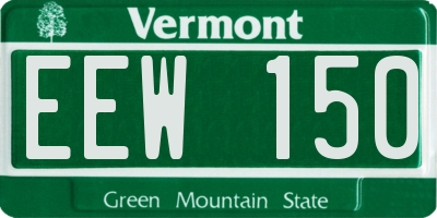 VT license plate EEW150