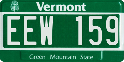 VT license plate EEW159