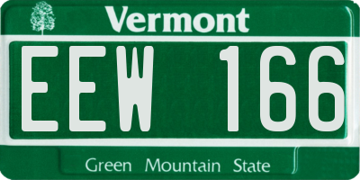 VT license plate EEW166