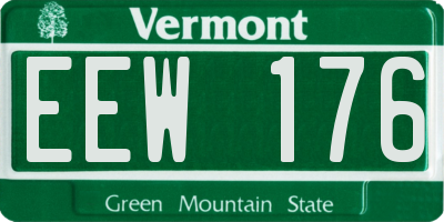 VT license plate EEW176