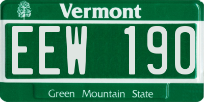 VT license plate EEW190