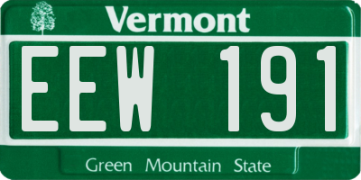 VT license plate EEW191