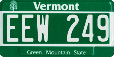 VT license plate EEW249