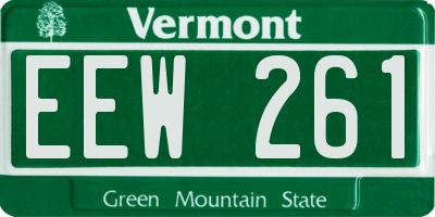 VT license plate EEW261