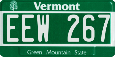 VT license plate EEW267