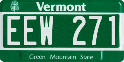 VT license plate EEW271