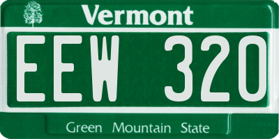 VT license plate EEW320
