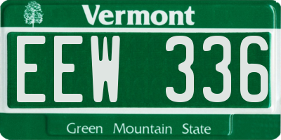 VT license plate EEW336