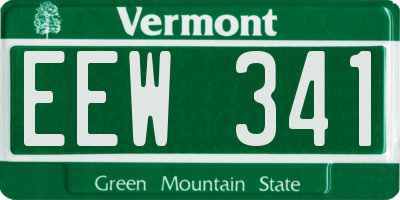 VT license plate EEW341