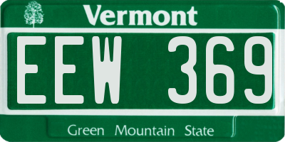 VT license plate EEW369