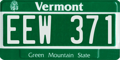 VT license plate EEW371