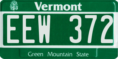 VT license plate EEW372