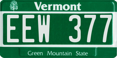 VT license plate EEW377