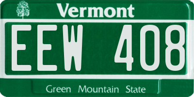 VT license plate EEW408