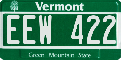 VT license plate EEW422