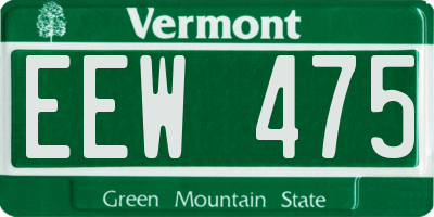 VT license plate EEW475