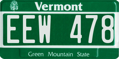VT license plate EEW478