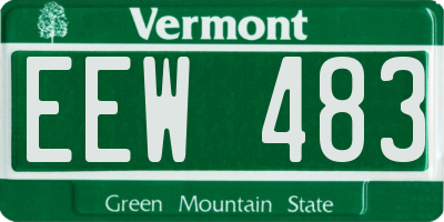 VT license plate EEW483