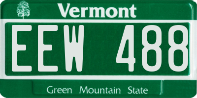 VT license plate EEW488