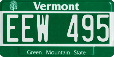 VT license plate EEW495