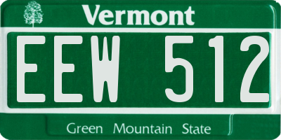 VT license plate EEW512