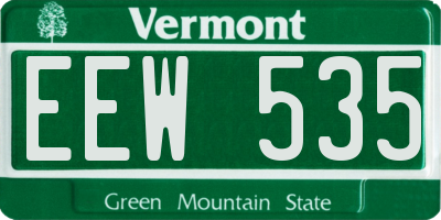 VT license plate EEW535