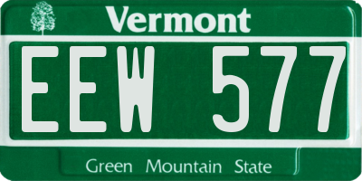 VT license plate EEW577
