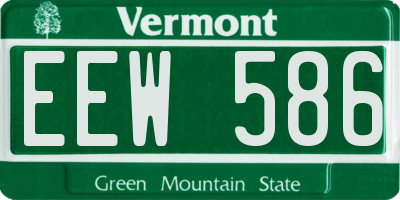 VT license plate EEW586