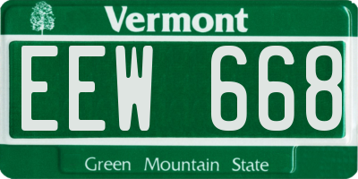 VT license plate EEW668