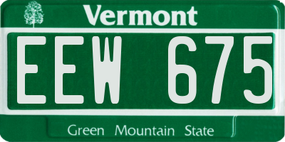 VT license plate EEW675