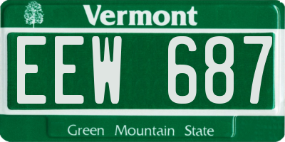 VT license plate EEW687