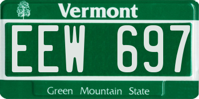 VT license plate EEW697