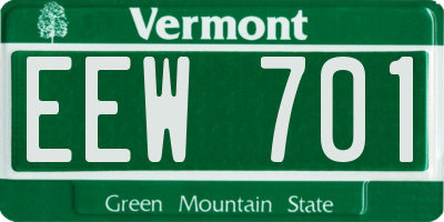 VT license plate EEW701