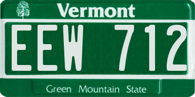 VT license plate EEW712