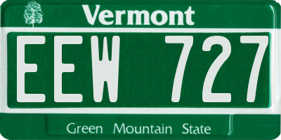 VT license plate EEW727