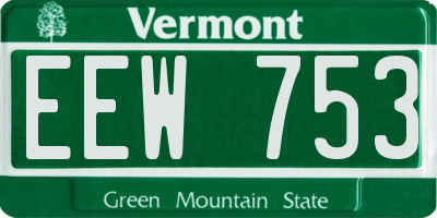 VT license plate EEW753
