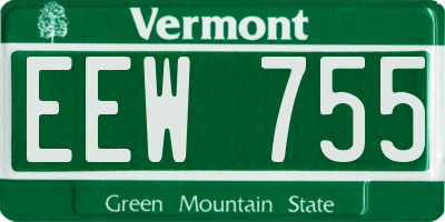 VT license plate EEW755
