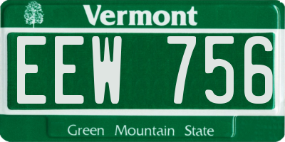 VT license plate EEW756