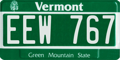 VT license plate EEW767