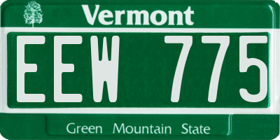 VT license plate EEW775