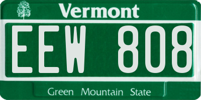 VT license plate EEW808