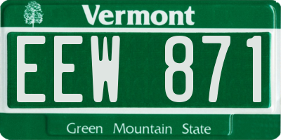 VT license plate EEW871