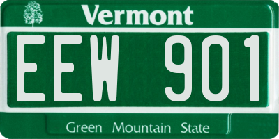 VT license plate EEW901