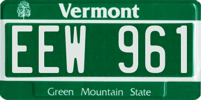 VT license plate EEW961