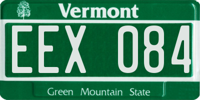 VT license plate EEX084
