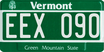 VT license plate EEX090