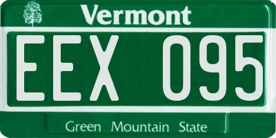 VT license plate EEX095