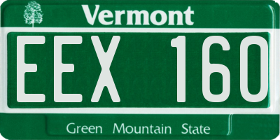 VT license plate EEX160