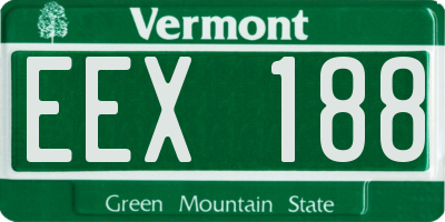 VT license plate EEX188