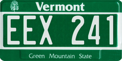 VT license plate EEX241